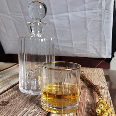 jakość Customized Gold Rim Whole Set Handmade Whiskey Glass fabryka