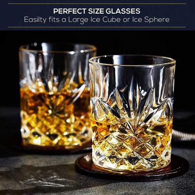 jakość Old Fashioned Lead Free Embossed 10 Oz Whiskey Glasses , Whiskey Tasting Glasses fabryka