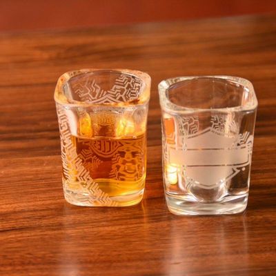 jakość Brands Logo Square Shot Glasses , Wedding Shot Glasses For Sprit Drinking fabryka