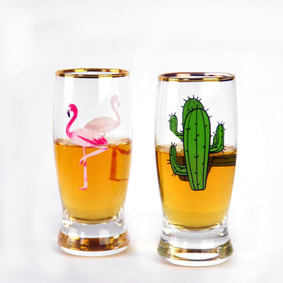 jakość Color Decal Printed Unique Shot Glasses fabryka