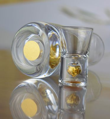 jakość Gold Foil Bottom Shot Glass Set fabryka