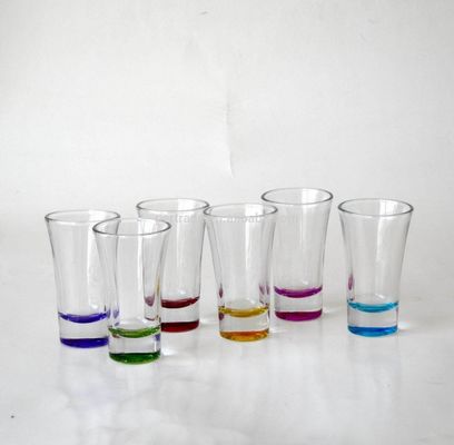 jakość Handpainted Rainbowl Bottom Crystal Shot Glasses For Pub fabryka