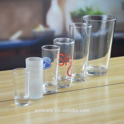 jakość High White Glass Customized Color Logo Tequila Shot Glass , Crystal Shot Glasses fabryka