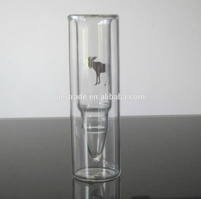 jakość Bullet Shaped Double Wall 45ml Unique Shot Glasses fabryka