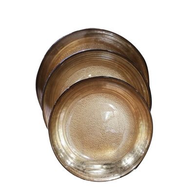 jakość Golden Color Dessert Glass Charger Plates , Decorative Charger Plates For Wedding fabryka
