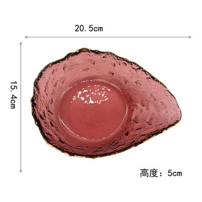 jakość Irregular shaped Colored Creative Glass Charger Plates fabryka