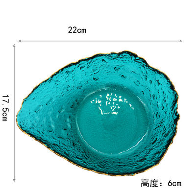 jakość Irregular shaped Colored Creative Glass Charger Plates fabryka