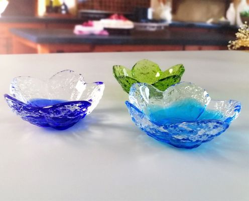 jakość Ins Cherry Blossom Glass Sauce Plates For Dinner Table fabryka