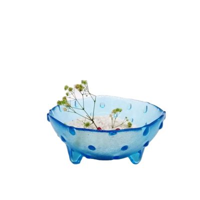 jakość Unique 3 Feet Glass Charger Plates For Fruit And Dessert fabryka