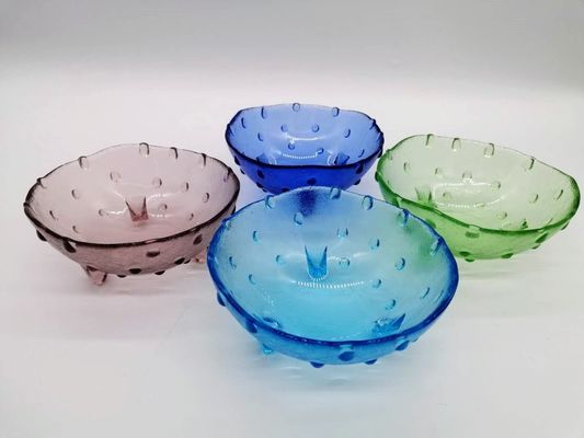 jakość Unique 3 Feet Glass Charger Plates For Fruit And Dessert fabryka