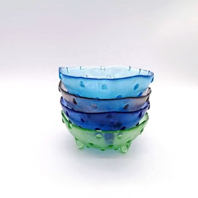 jakość Unique 3 Feet Glass Charger Plates For Fruit And Dessert fabryka