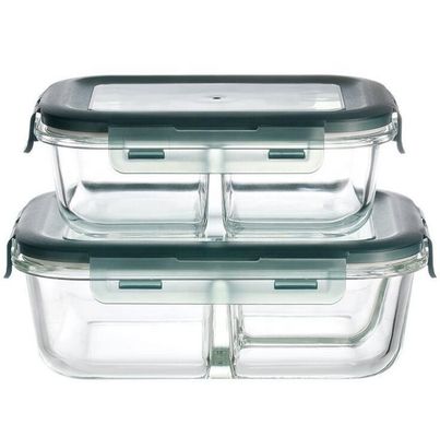 jakość 3 Compartment Heat Resistant Borosilicate Glass Charger Plates fabryka