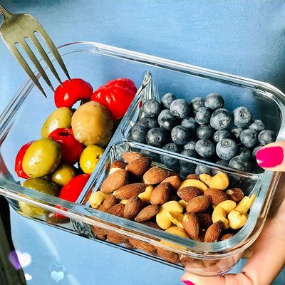 jakość 3 Compartment Heat Resistant Borosilicate Glass Charger Plates fabryka