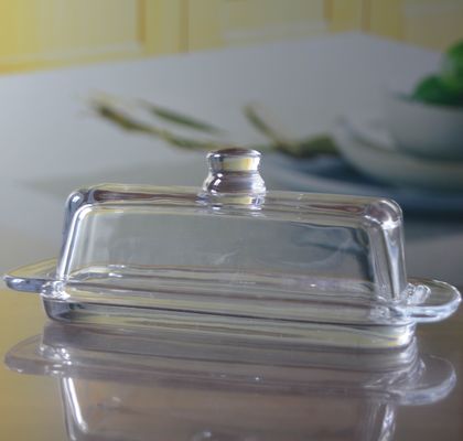 jakość Rectangle Cake Glass Charger Plates With Cover fabryka