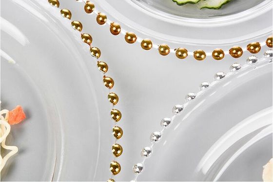 jakość Gold Decorated Glass Charger Plates fabryka