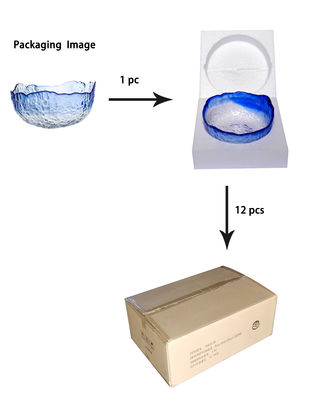 jakość Hammered Pattern Irregular Shape Crystal Salad Serving Bowl fabryka