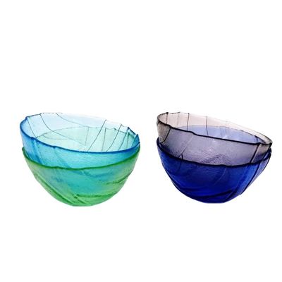 jakość Multi Color Handmade Glass Fruit Bowl For Kitchen fabryka