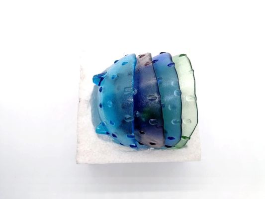 jakość Multi Color Handmade Glass Fruit Bowl For Kitchen fabryka