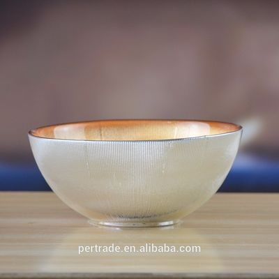 jakość Silver Gold Decorated Glass Charger Plates For Salad Bowl fabryka