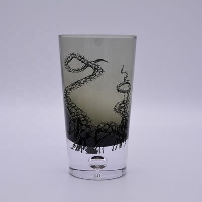 jakość Grey Color Air Bubble Bottom Unique Cocktail Glasses . Bohemian Drinking Glasses fabryka