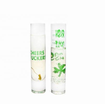 jakość Long Sparkling Crystal Cocktail Glasses With Color Decal fabryka