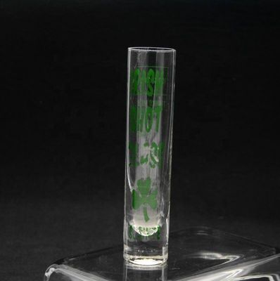 jakość Long Sparkling Crystal Cocktail Glasses With Color Decal fabryka