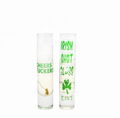 jakość Long Sparkling Crystal Cocktail Glasses With Color Decal fabryka