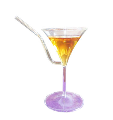 jakość Borosilicate Vintage Cocktail Glasses With Straw fabryka