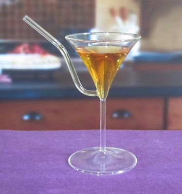 jakość Borosilicate Vintage Cocktail Glasses With Straw fabryka