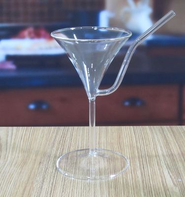 jakość Borosilicate Vintage Cocktail Glasses With Straw fabryka