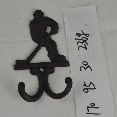 jakość Ice Hockey Rustic Cast Iron Coat Hooks Cast Iron Crafts fabryka