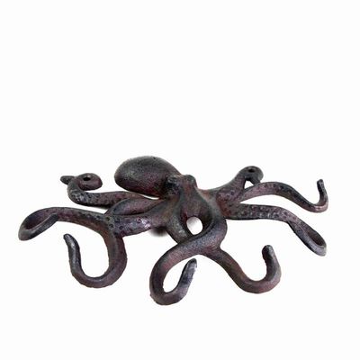 jakość Wall Mounted Creative Octopus Cast Iron Hat Hooks fabryka