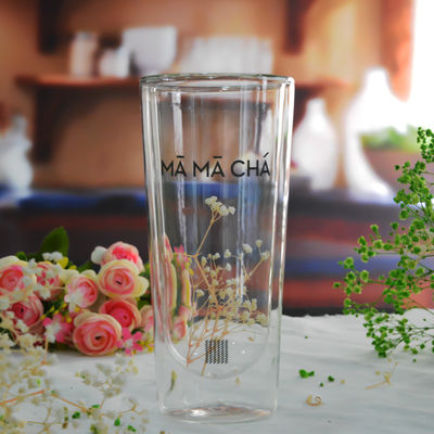 jakość Double Wall Heat Resistant Round Tall Tumbler Glass fabryka