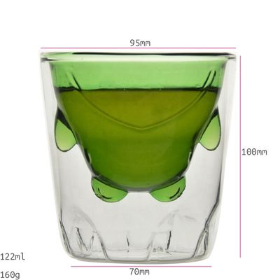 jakość Green Borosilicate Double Layer Colored Drinking Glasses fabryka