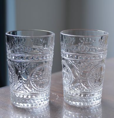 jakość 8Oz Crown Design Embossed Tumbler Drinking Glasses fabryka