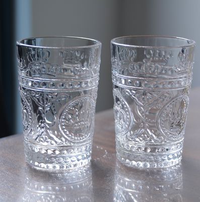 jakość 8Oz Crown Design Embossed Tumbler Drinking Glasses fabryka