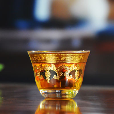 jakość High End Luxury Gold Decal Decorated Tumbler Drinking Glasses fabryka