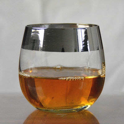 jakość Silver Rim Ion Plated Platinum Tumbler Drinking Glasses fabryka