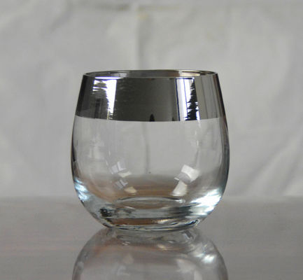 jakość Silver Rim Ion Plated Platinum Tumbler Drinking Glasses fabryka