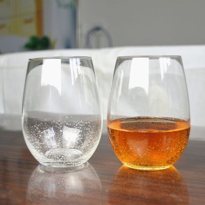 jakość 500ml Transparent Stemless Whiskey Tumbler Glasses , Wine Glass Tumbler fabryka