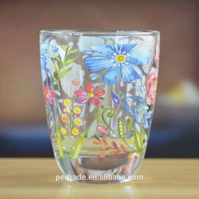 jakość Heavy Duty Tumbler Drinking Glasses With Decorated Pattern fabryka