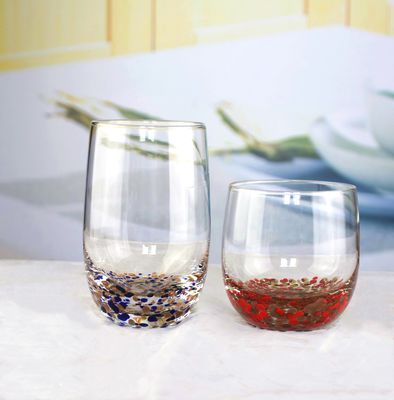 jakość Red Stars Bottomed Creative Macadam Tumbler Drinking Glasses fabryka