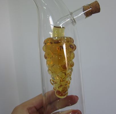 jakość Double Layer Grape Shape Glass Canister With Lid For Oil fabryka