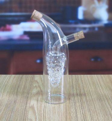 jakość Double Layer Grape Shape Glass Canister With Lid For Oil fabryka
