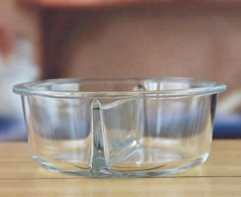 jakość Two Pots Borosilicate Clear Glass Storage Jars , Glass Bowls With Lids fabryka