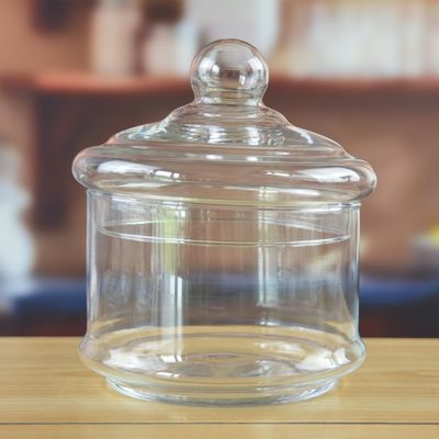 jakość Stackable 3 Layers Tower Shaped Glass Storage Jars fabryka