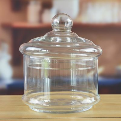 jakość Stackable 3 Layers Tower Shaped Glass Storage Jars fabryka