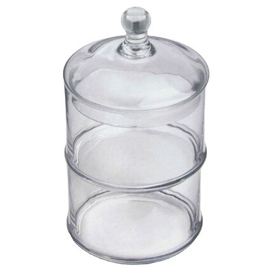 jakość Handblown 3 Layer Stackable Storage Jars With Lids fabryka