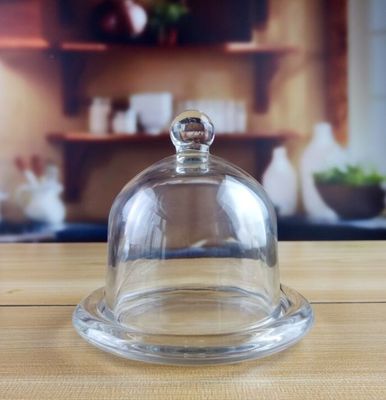 jakość Mini Round Glass Storage Jars With Cover Lid , Glass Kitchen Canisters fabryka