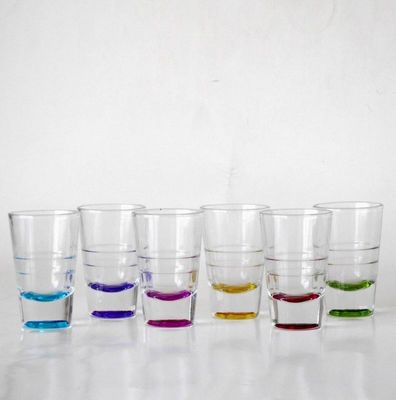 jakość Handpainted Rainbowl Bottom Crystal Shot Glasses For Pub fabryka